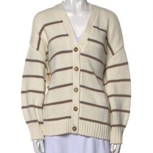 Striped Cream and Brown Sweater